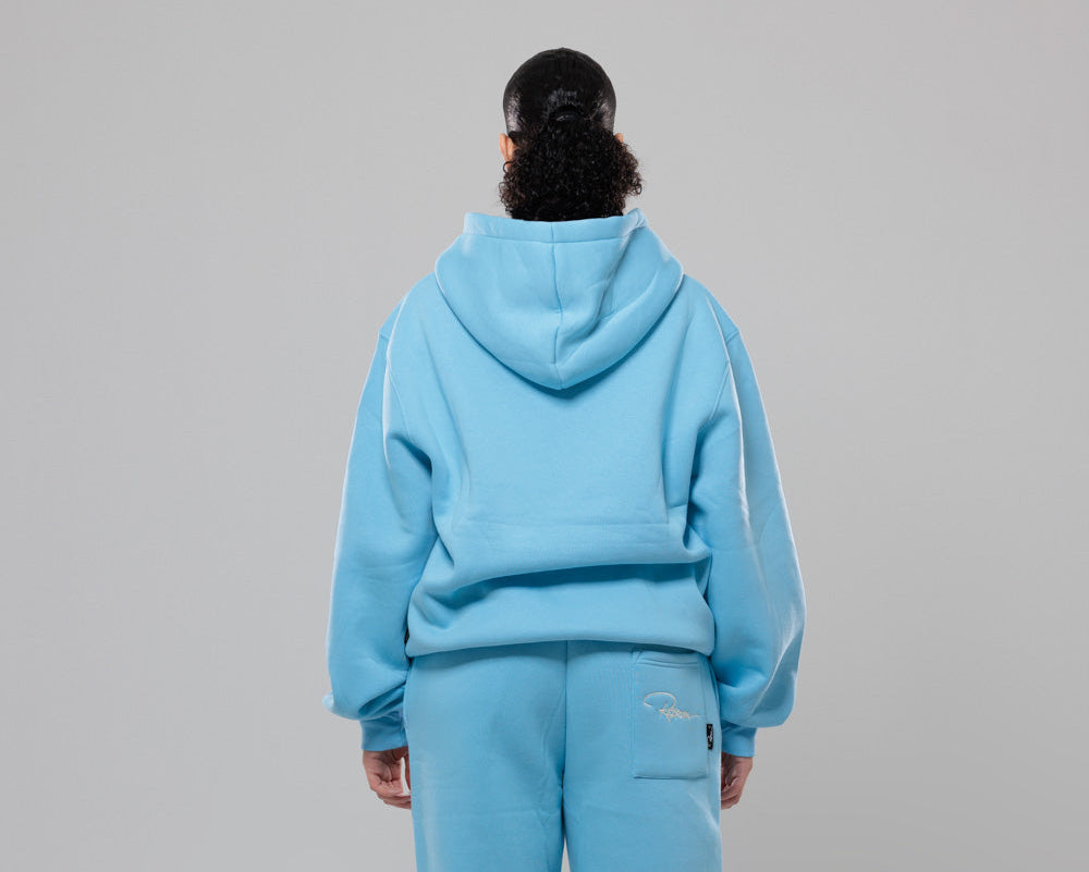 BASIC ZIP HOODIE  BABY BLUE