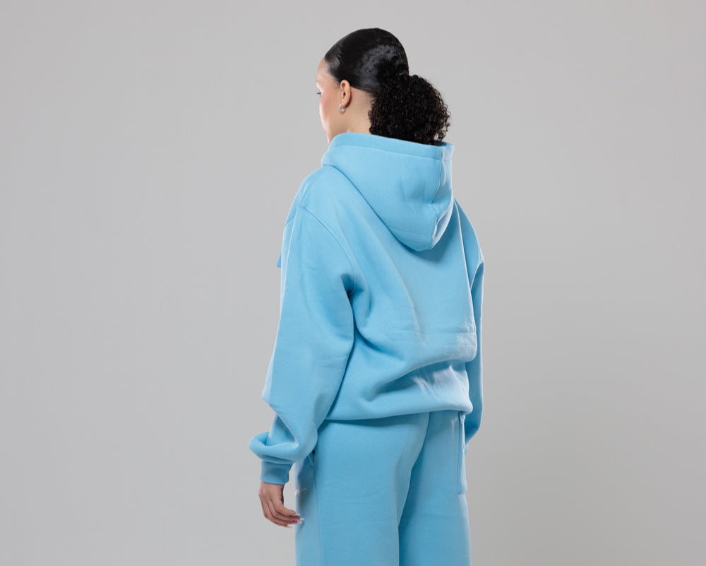 BASIC ZIP HOODIE  BABY BLUE